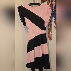 Pink and Black Vintage Dress